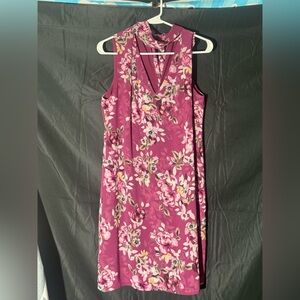 Floral Sleeveless Dress black house white market size 6 burgundy